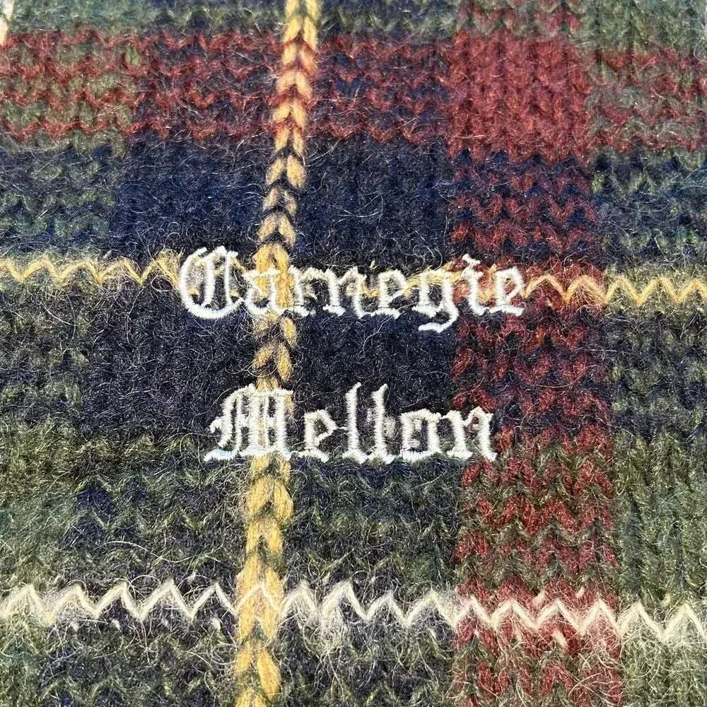 Oak Brook x Carnegie Mellon University Upcycled Tartan Plaid Sweater Size XXL